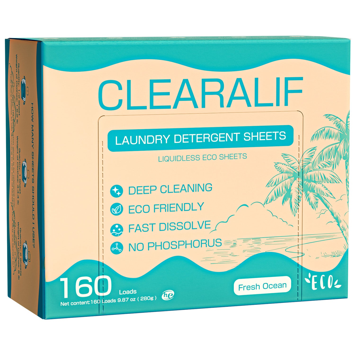 Clearalif Ocean Breeze Laundry Detergent Sheets