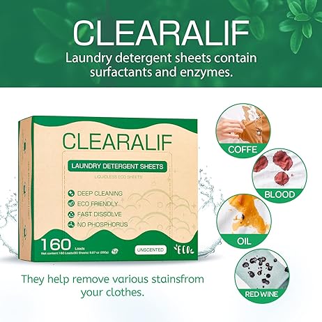 Flowcheer Laundry Detergent Sheets - 100 Sheets - Unscented Fragrance