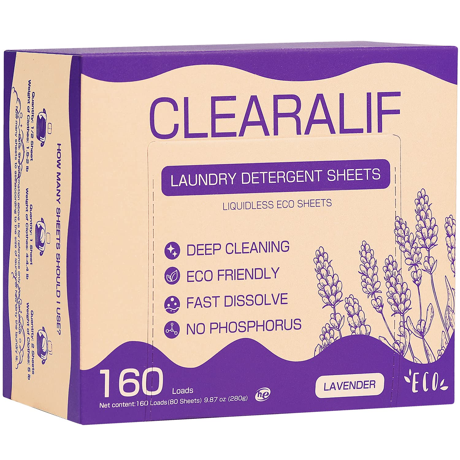 CLEARALIF Laundry Detergent Sheets Fresh Flower